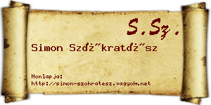 Simon Szókratész névjegykártya